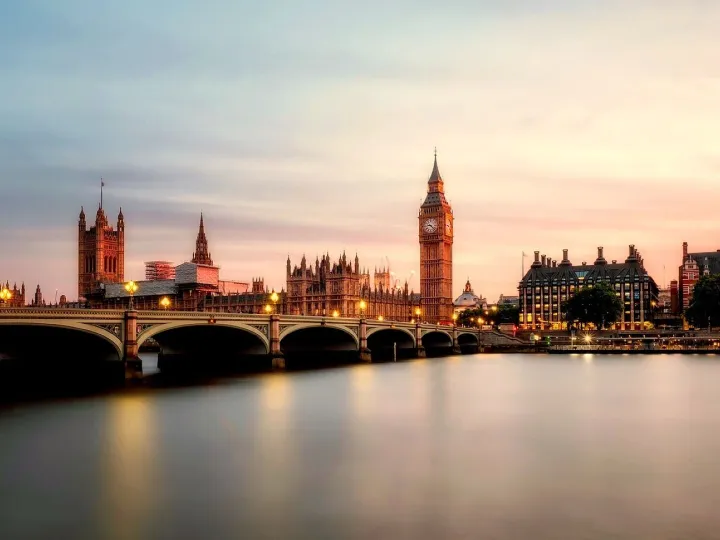 Westminster and the River Thames at sunrise