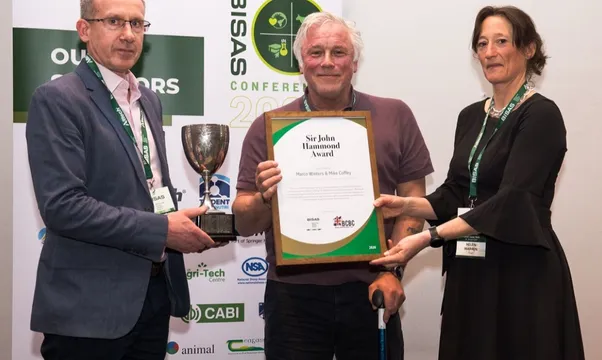 Marco Winters and Professor Mike Coffey receiving the 2026 Sir John Hammond Award