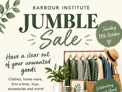 Jumble Sale October 11th