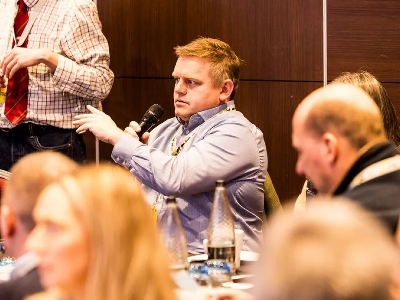Delegate asking a question from the floor