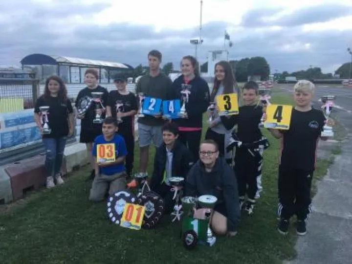 Tarporley school karting trophy winners 2017