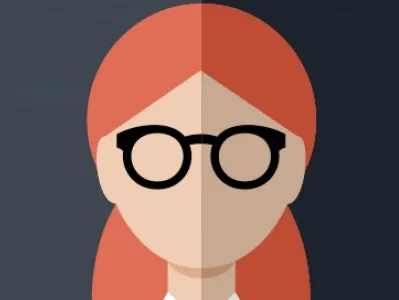 Female with glasses