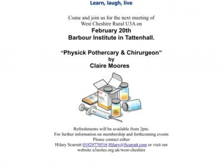 U3A Feb Meeting