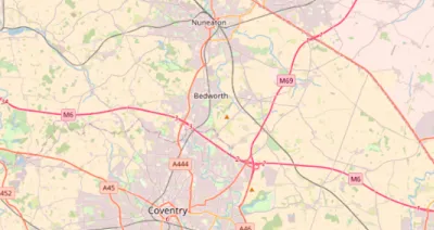 Map showing the location of Cannock Chase