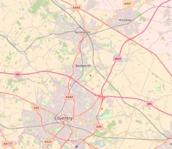 Map showing the location of Cannock Chase