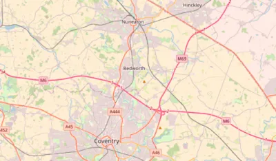 Map showing the location of Cannock Chase