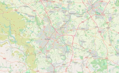 Map showing the location of Sheffield Methodist District