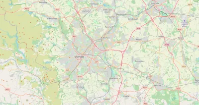 Map showing the location of Sheffield Methodist District