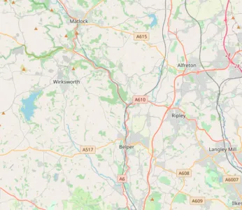 Map showing the location of Mid Derbyshire Methodist Circuit