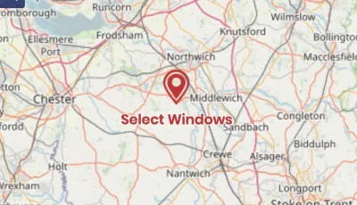 Map showing the location of Select Window Systems