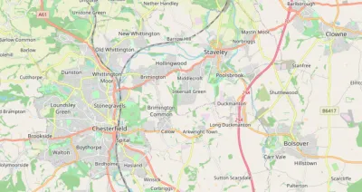 Map showing the location of Derbyshire North East Methodist Circuit
