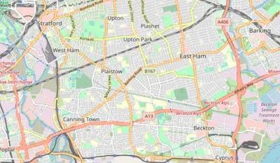 Map showing the location of Newham Methodist Circuit