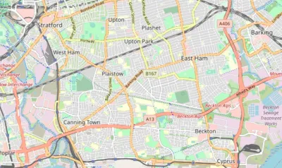 Map showing the location of Newham Methodist Circuit