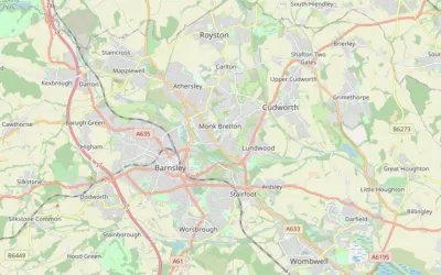 Map showing the location of Barnsley Methodist Circuit