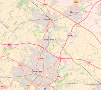 Map showing the location of Oxford Methodist Circuit