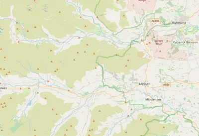 Map showing the location of North Yorkshire Dales Methodist