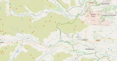 Map showing the location of North Yorkshire Dales Methodist
