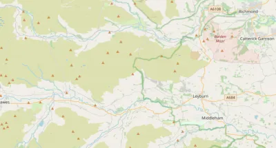 Map showing the location of North Yorkshire Dales Methodist