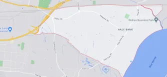 Map showing the location of Halebank Parish Council