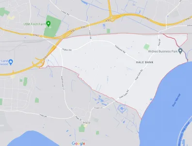 Map showing the location of Halebank Parish Council