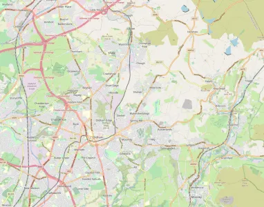 Map showing the location of Oldham Methodist Circuit