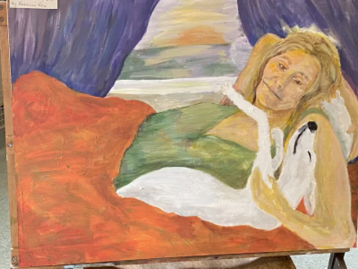 Woman and Dog