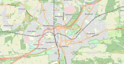 Map showing the location of Merrow Methodist Church