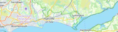 Map showing the location of Christchurch & Wimborne
