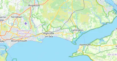 Map showing the location of Christchurch & Wimborne