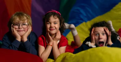 Kids with parachute