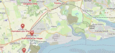 Map showing the location of South Essex Methodist Circuit