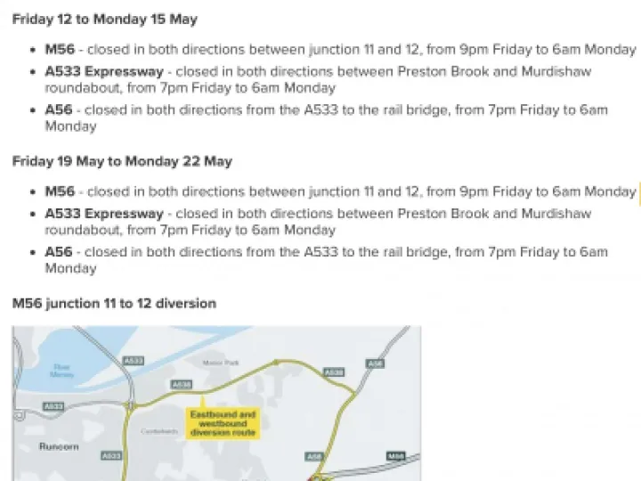 M56 closure