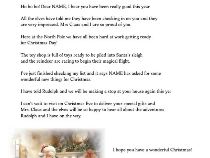 santa letter