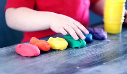 Person Making Clay Figures