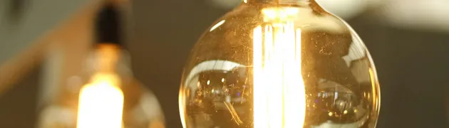 Lighted Light Bulb in Selective-focus Photography
