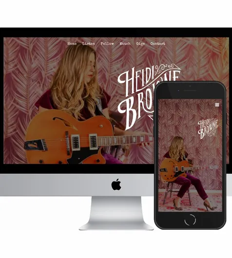 Desktop and mobile screenshots of the Heidi Browne website