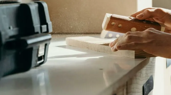 A Person Doing a Woodwork
