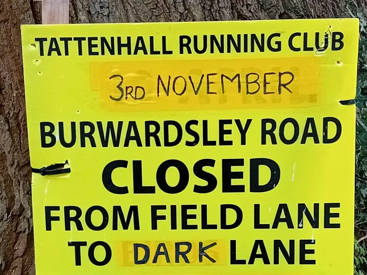 Tattenhall Runners &ndash; Road Closure