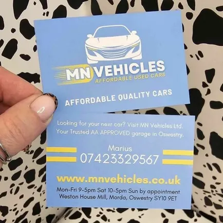 MN Vehicles &ndash; business card
