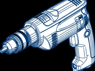 Drill, electric, tool, equipment, work, constructi