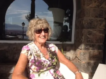 Pam in spain at 84