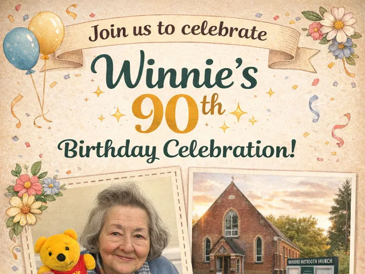 Winnie's 90th Birthday Celebration Invite