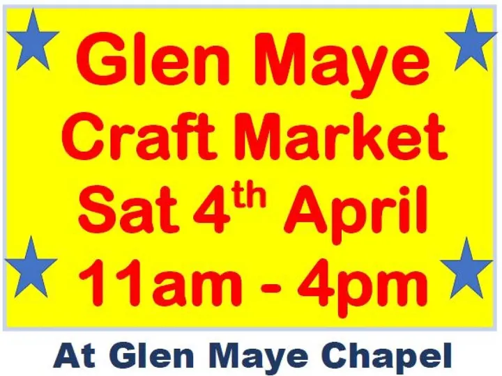 Glen Maye Craft Market 4th April 2026