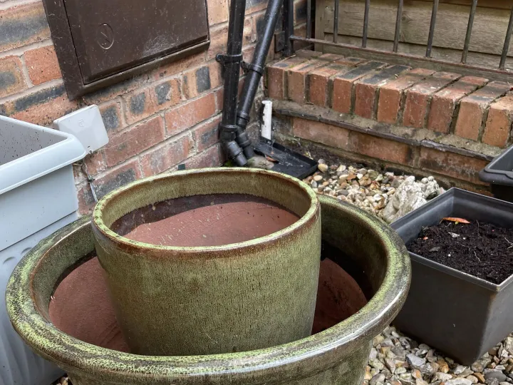 Items for sale &ndash; 2 glazed earthenware  planters n/r