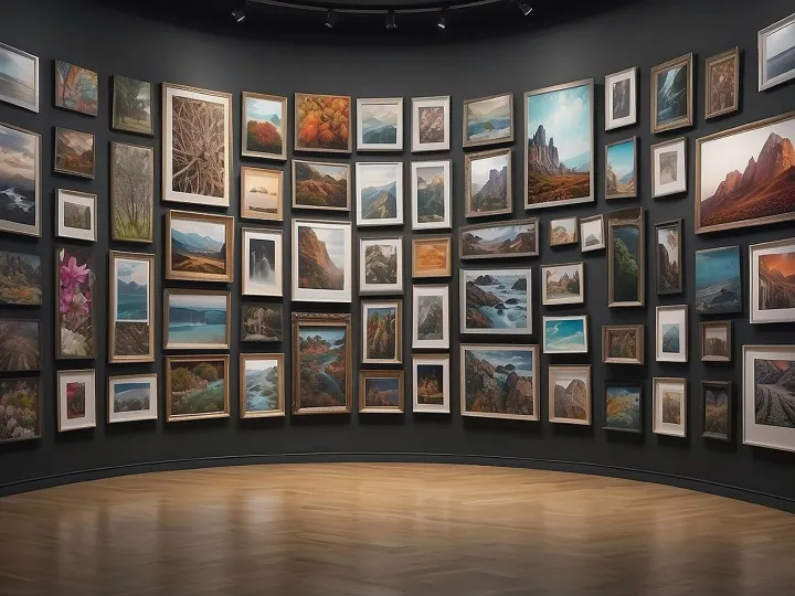 Image of a virtual art gallery innovative