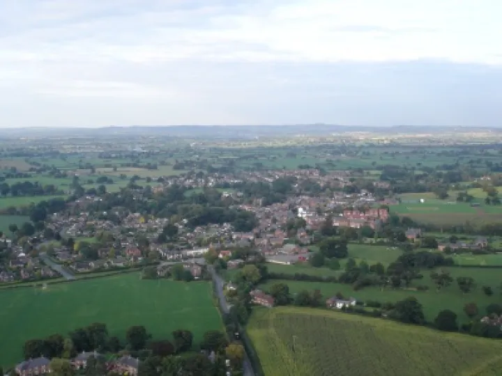 Tattenhall from the balloon
