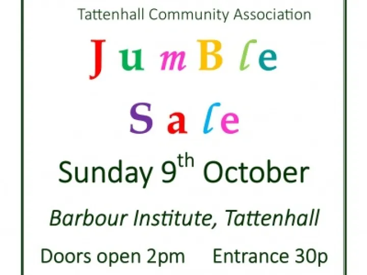 Barbour Jumble Sale 9 Oct 16