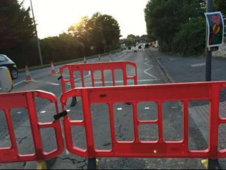 Christleton roadworks
