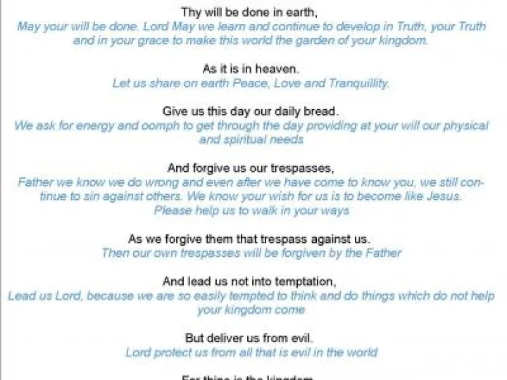 The Lords Prayer