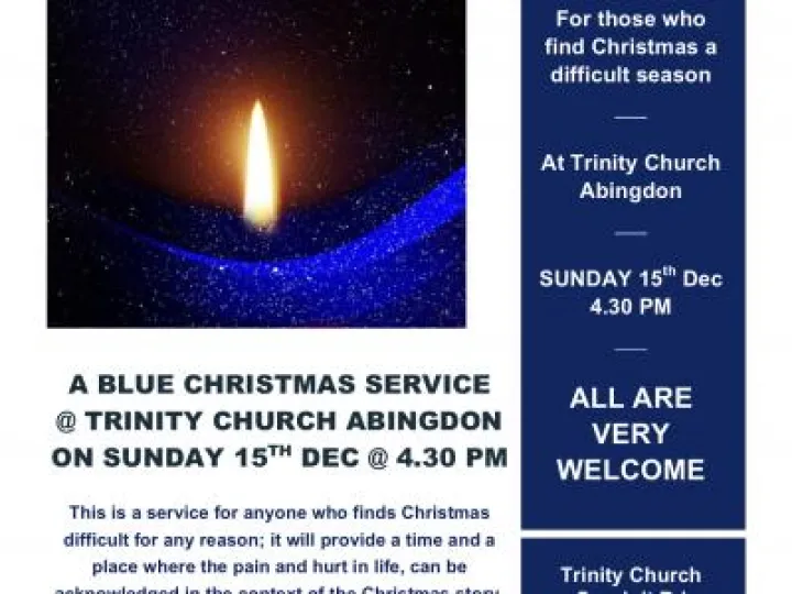 blue christmas poster